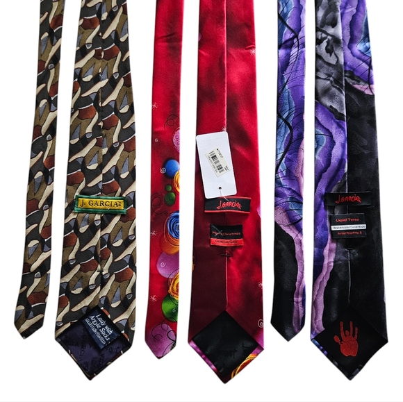 J. Garcia Lot of 3 Men's Ties, Abstract Prints, One NWT - Picture 4 of 7